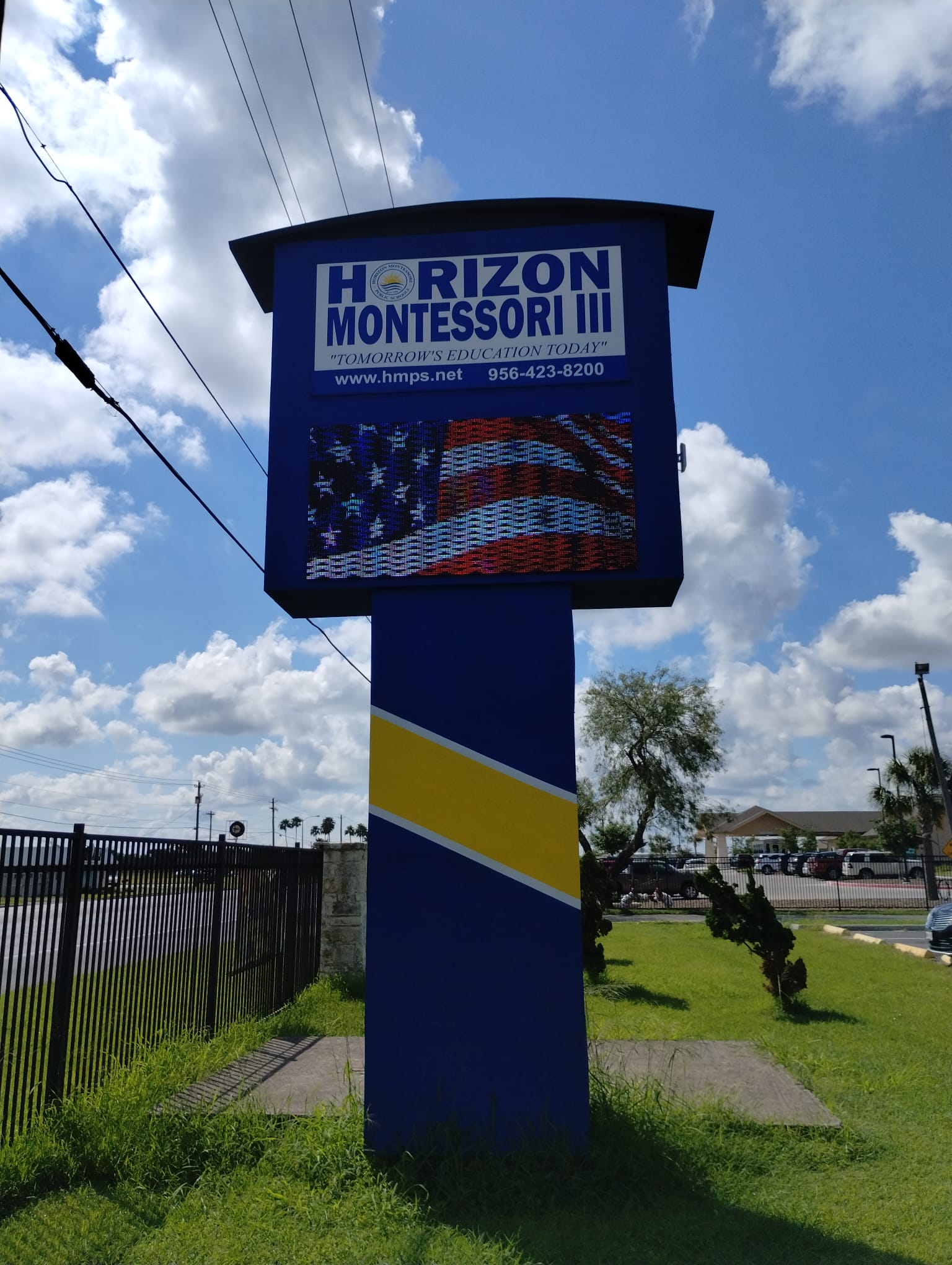 Designed and installed an LED display for Horizon Montessori to modernize school communication and presence.